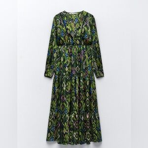Zara, Printed MIDI Dress, Size M
